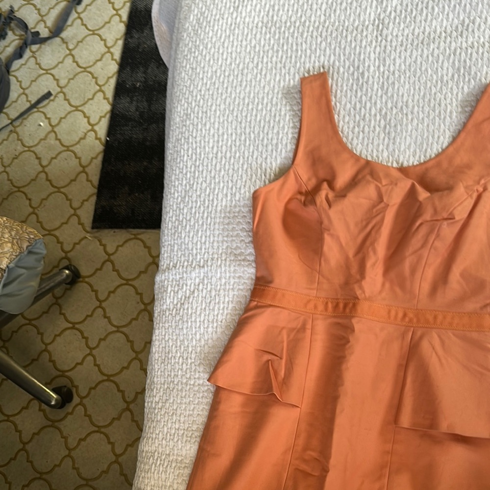 The Limited Orange Sheath Mini Dress Scoop Neck Sleeveless